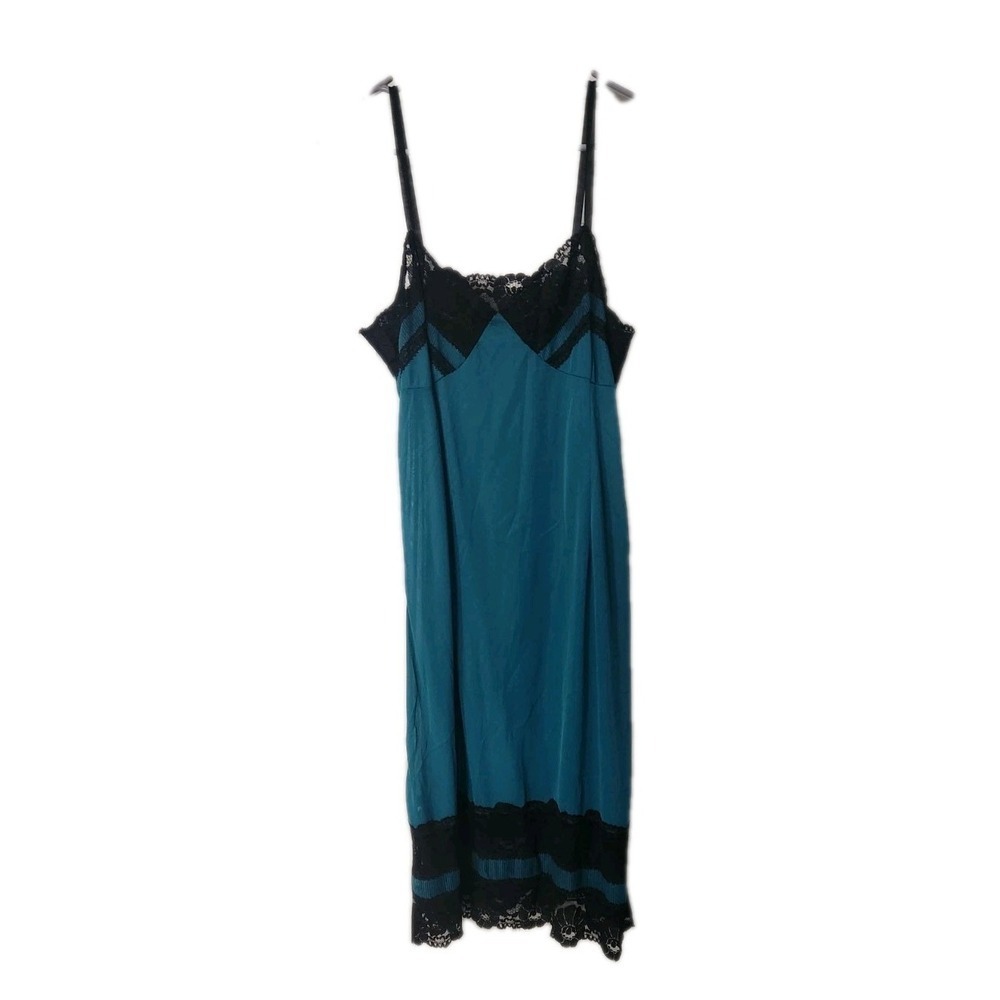 Vintage Sheer Green Slip Nightgown, Small